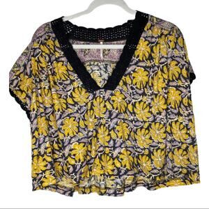 Free People Leilani Boxy Women Tee Small